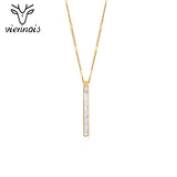 Vertical Bar Necklace Stainless Steel Women Pendants & Necklaces