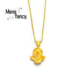 Vietnam Placer Angel Pendant Charms Amulet Fine Jewelry Women Couple Chain