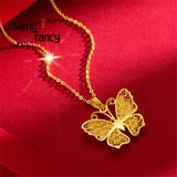 Vietnam Placer Butterfly Pendant Charms Jewelry Gift