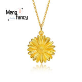 Vietnam Sunflower Pendant Charms Placer Amulet Jewelry Gift
