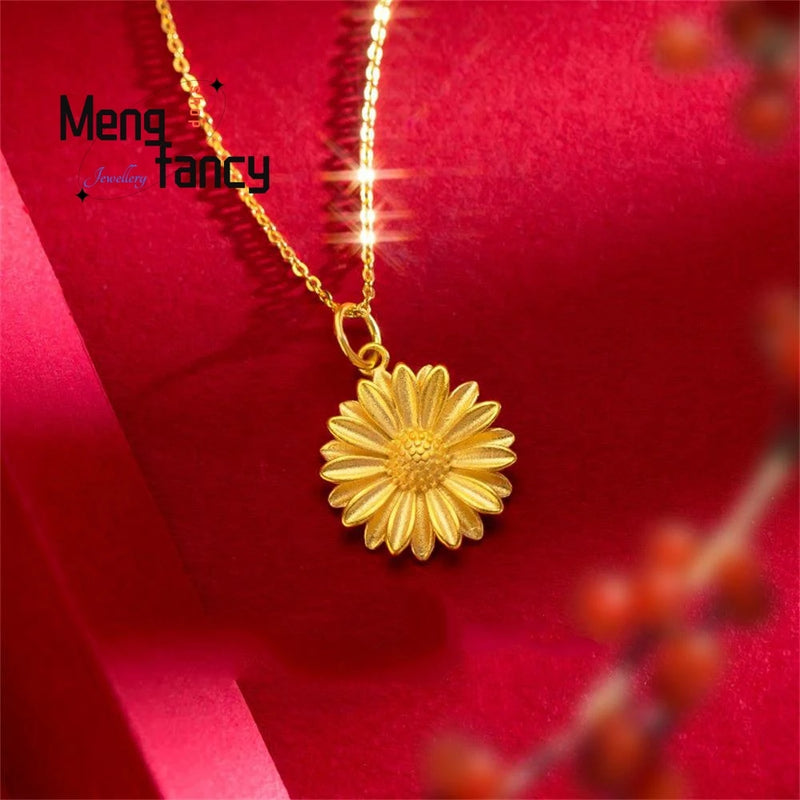 Vietnam Sunflower Pendant Charms Placer Amulet Jewelry Gift