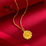 Vietnam Sunflower Pendant Charms Placer Amulet Jewelry Gift