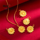 Vietnam Sunflower Pendant Charms Placer Amulet Jewelry Gift
