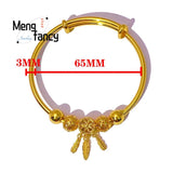 Vietnam Sand 24K Hollowed Delicate Bracelet Charms Fine Jewelry Sets