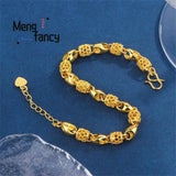 Vietnam Sand 24K Hollowed Bracelet Charms Fine Jewelry Sets Women