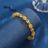 Vietnam Sand 24K Hollowed Bracelet Charms Fine Jewelry Sets Women