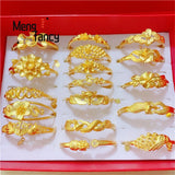 Vietnam Sand 24K Plated Flower Bangle Charms Fine Jewelry Sets