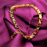 Vietnam Sand 24K Plated Lucky Grass Bracelet Retro Charms Jewelry Sets Women