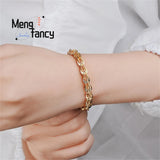 Vietnam Sand 24K Plated Phoenix Tail Bracelet Retro Charm Fine Jewelry Sets