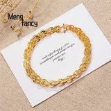 Vietnam Sand 24K Plated Phoenix Tail Bracelet Retro Charm Fine Jewelry Sets