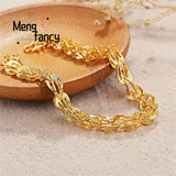 Vietnam Sand 24K Plated Phoenix Tail Bracelet Retro Charm Fine Jewelry Sets