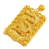 Vietnam Shajin Domineering Men's Buddha Fang Thai Golden Maitreya Necklace