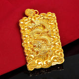 Vietnam Shajin Domineering Men's Buddha Fang Thai Golden Maitreya Necklace