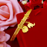 Vietnam Shajin Sansheng III Three Rings Bell Bracelet