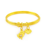 Vietnam Shajin Sansheng III Three Rings Bell Bracelet