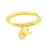 Vietnam Shajin Sansheng III Three Rings Bell Bracelet