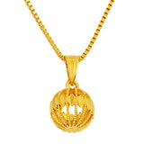 Vietnam Sand Gold-Plated Hydrangea Round Pendant Thai Necklace Pendant