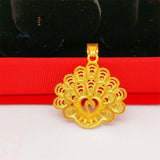 Vietnamese Sand Peacock Pendant Charms Necklace Fine Jewelry Amulet
