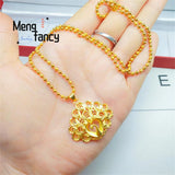 Vietnamese Sand Peacock Pendant Charms Necklace Fine Jewelry Amulet