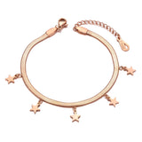 Bohemia Party Snake Chain Bracelets 5 Star Charm Jewelry Women Girls