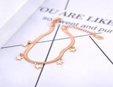 Bohemia Party Snake Chain Bracelets 5 Star Charm Jewelry Women Girls