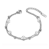 Bohemia Double Layer Pearl Charm Bracelet for Women VB20013