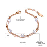 Bohemia Double Layer Pearl Charm Bracelet for Women VB20013