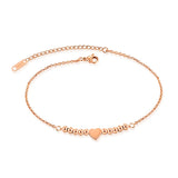 Rose Chain Anklets for Women Titanium Steel