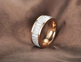 Black/Clear CZ Crystal Wedding Ring Stainless Steel Engagement Anneau VR18035