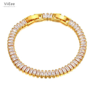 Sparkling CZ Crystal Charm Bracelet for Women
