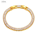 Sparkling CZ Crystal Charm Bracelet for Women