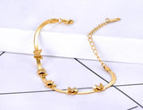 5Pcs Butterfly Charm Bracelets 18K Plated Snake Chain Jewelry