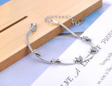 5Pcs Butterfly Charm Bracelets 18K Plated Snake Chain Jewelry