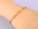 5Pcs Butterfly Charm Bracelets 18K Plated Snake Chain Jewelry