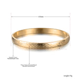 Titanium Steel Cut Surface Cuff Bracelet Bangles Rose Wedding Bangle