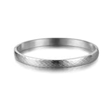 Titanium Steel Cut Surface Cuff Bracelet Bangles Rose Wedding Bangle