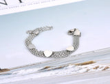Bohemia Stainless Steel Heart Charm Bracelets VB20095