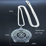 Viking Stainless Steel Necklace Chain Silver Collar Acero Inoxidable