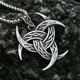 Viking Valknut Stainless Steel Necklace Nordic Celtic Knot Pendant