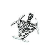 Viking Valknut Stainless Steel Necklace Nordic Celtic Knot Pendant