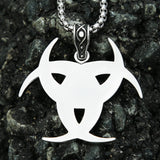 Viking Valknut Stainless Steel Necklace Nordic Celtic Knot Pendant