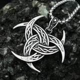 Viking Valknut Stainless Steel Necklace Nordic Celtic Knot Pendant
