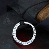 Vikings Circle Runes Necklace Vegvisir Pendant