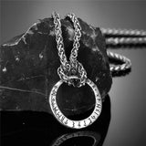Vikings Circle Runes Necklace Vegvisir Pendant