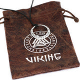 Vikings Circle Runes Necklace Vegvisir Pendant