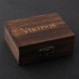Vikings Stainless Steel Satanic Demon Men Necklace in Wooden Box