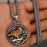 Vikings Jewelry Deer Crow Bear Dragon Shield Necklace Pendant