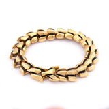 Vikings Ouroboros Vintage Punk Bracelet for Men Stainless Steel Jewelry