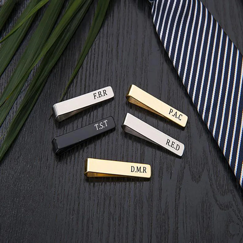 Viksword Tie Clip Stainless Steel Success Men Suit Name Logo Tie Clip