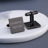 Personalised Engraved Name Cufflinks For Men Stainless Steel Round